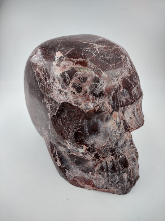 Egyptian Red Granite Skull